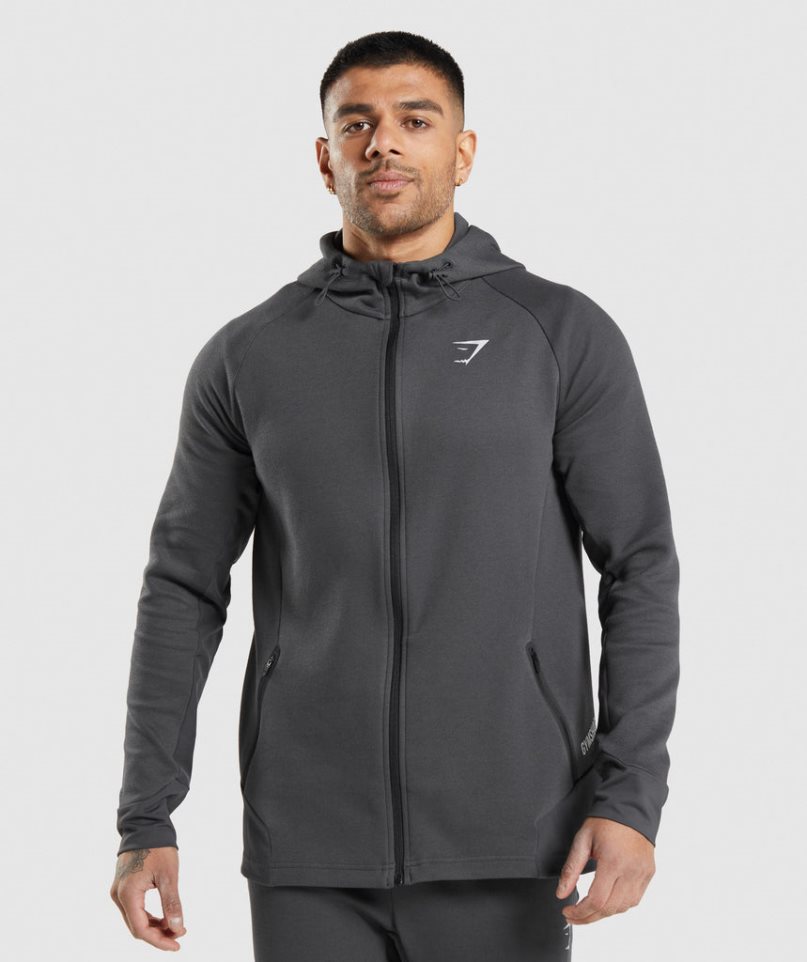 Men\'s Gymshark Apex Technical Jackets Dark Grey | CA 3D718A